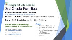 3rd Grade Retention Law Meeting